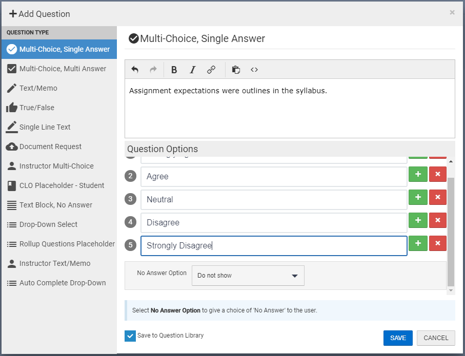 Save Survey Template Questions to the Question Library and Add ...